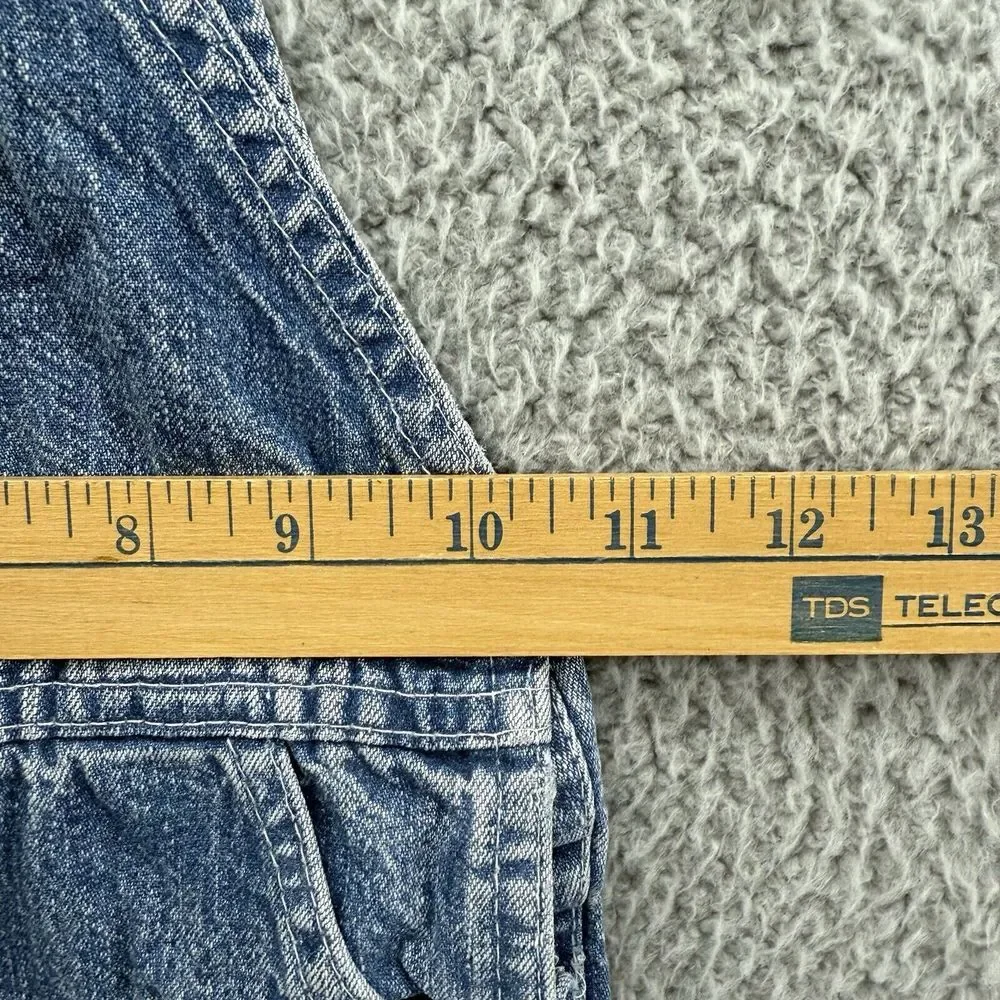 Oshkosh B'gosh Y2K Fleece Blue‎ Denim Bib Overalls Toddler Size 24 Months READ